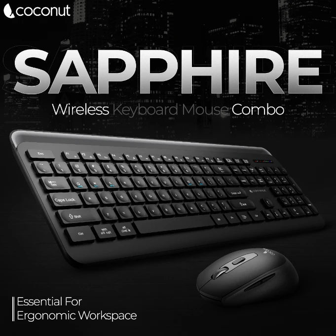 Sapphire Wireless Keyboard Mouse Combo