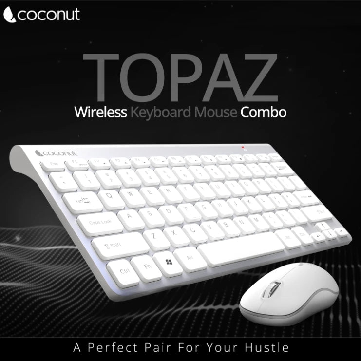 Topaz Compact Wireless Keyboard and Mouse Combo with sleek design