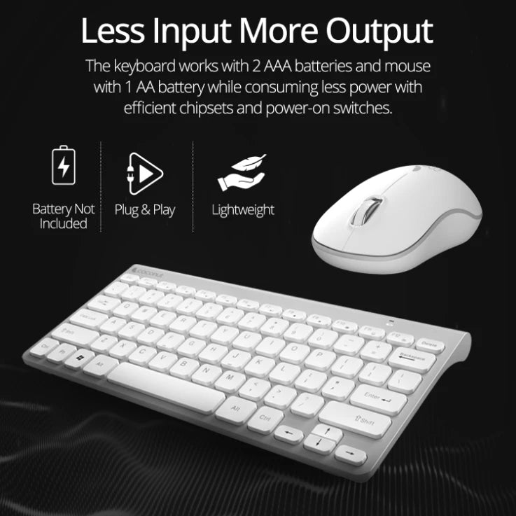 Topaz Compact Wireless Keyboard and Mouse Combo with sleek design