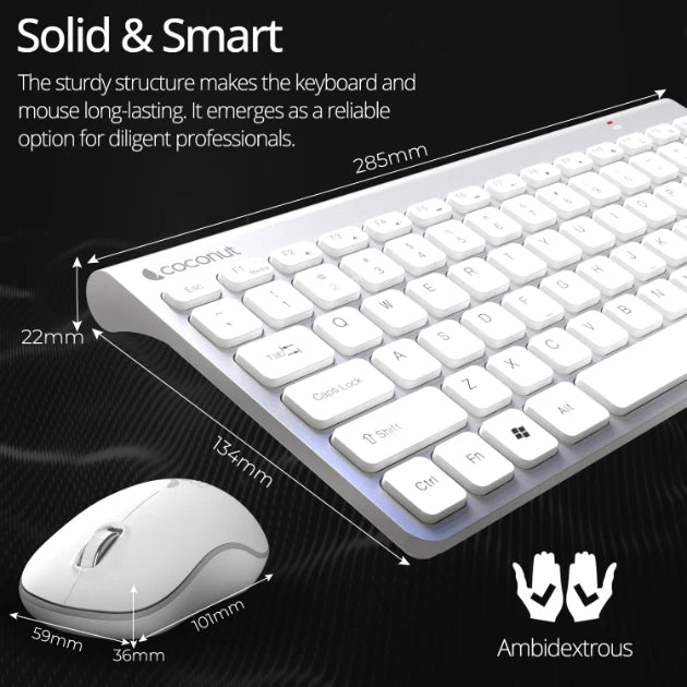 Topaz Compact Wireless Keyboard Mouse Combo